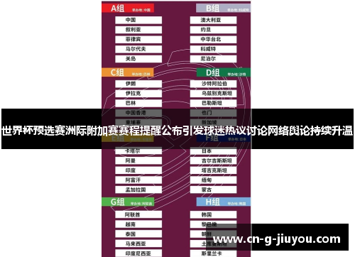 世界杯预选赛洲际附加赛赛程提醒公布引发球迷热议讨论网络舆论持续升温
